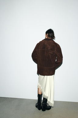 OVERSIZE SUEDE LEATHER BLAZER
