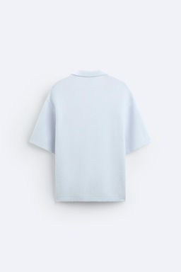 TEXTURED KNIT POLO SHIRT - Zara фото 7
