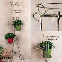 Подставка для цветов Классика 18-107 на 7 цветов - Фабрика интерьерной ковки фото 5