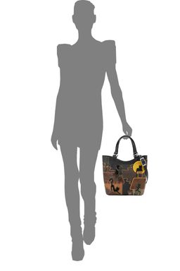 Сумка с аппликацией ДС-189-143 черный - Protege фото 4