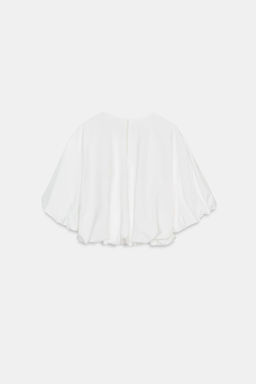 POPLIN BALLOON SLEEVE TOP - Zara фото 9