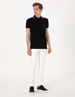 Ekru Slim Fit Jean Pantolon
