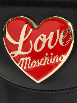 Женская сумка с ручками LOVE MOSCHINO LOVE HEART Артикул 4561200, черный  фото 2