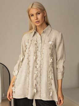 Рубашка лен 60%, вискоза 40%