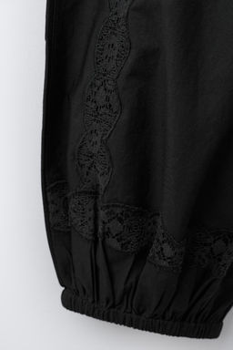 PANTAL?N BOMBACHO LACE BORDADOS / Negro - Zara фото 4