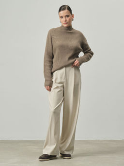 Джемпер из кашемира женский KW060583-E капучино