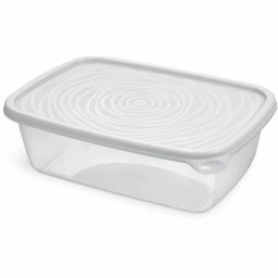 Контейнер 0,45л прямоугольный "Романо" Светло-серый