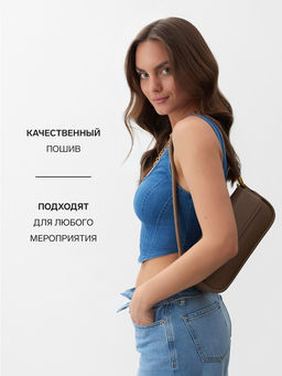 Корсет женский джинсовый MIST, размер 46 (L), синий