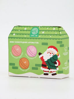 Бомбочки для ванны в домике «Дед Мороз», набор 6 шт х 40 г, URAL LAB