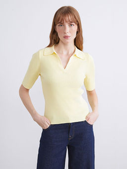 Polo Yaka Kad?n Triko Kazak