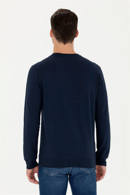 Свитшот мужской U. S. Polo Assn темно-синий из хлопка - U.s. polo assn фото 12