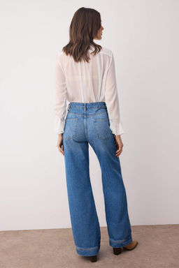 Mavi Normal Bel Paca Detayl? Wide Leg Jeans TWOAW26JE00006 - Trendyolmilla фото 4