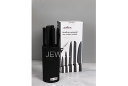 Набор ножей JEWEL на подставке, 7 предметов, черный  фото 2