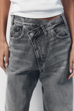 TRF MID-WAIST CROSSOVER BAGGY JEANS - Zara фото 2