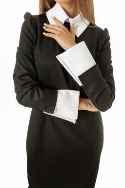 Платье AURA 3151-164-Р черный/белый