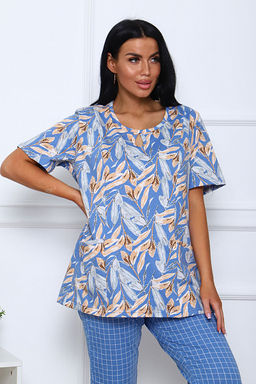 Костюм с бриджами (00990, голубой)