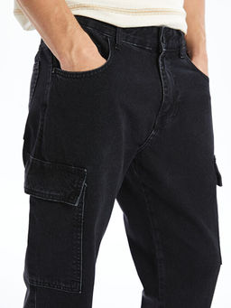 700 Straight Fit Erkek Kargo Jean Pantolon