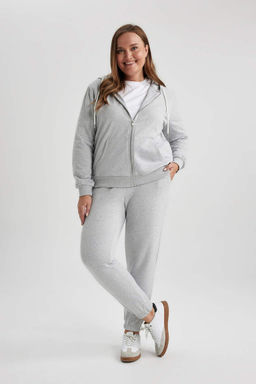 Толстовка обычного кроя на молнии с капюшоном - Defacto фото 7