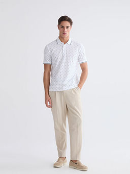 Desenli Standart Fit Erkek Polo Yaka Ti??rt
