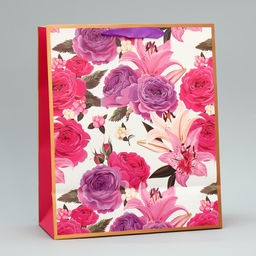 Пакет подарочный с шильдиком Самой нежной, 30.5 х 25.4 х 12.7 см - Дарите счастье фото 4