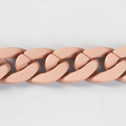 Цепочка для сумки, пластиковая, 17 23 мм, 120 см, цвет бежевый - Арт узор фото 2