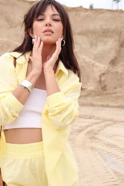 7010 Костюм летний с кюлотами лимонный - Martichelli фото 2