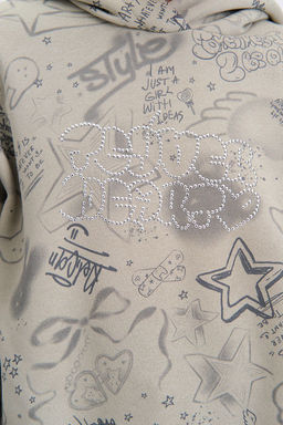 PELICAN, толстовка для девочек, Оливковый  фото 3