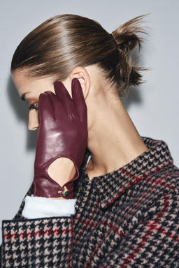 LEATHER SPIDER GLOVES - Zara фото 2