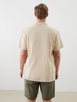 Regular Fit Keten Kar???ml? Erkek G?mlek