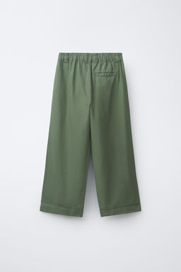 PANTAL?N RECTO ALGOD?N LINO / Verde - Zara фото 2