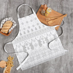 Фартук Рождественские Елочки 60х65 см, 100% хлопок, 164 г/м2