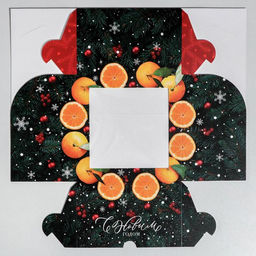 Цена за 5 шт. Коробка для капкейков «С Новым годом» 16×16×10 см