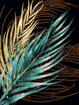 ФРЕЯ PNB/PMPT-224 Набор для раскрашивания по номерам ( с поталью ) 40 х 30 см Пальмовые ветви. Часть 2