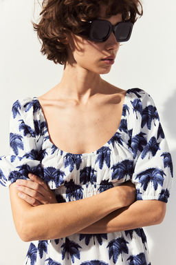 Vestido con cintura nido de abeja - H&m фото 3