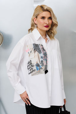 Рубашка KOKOdea 211440.4 белый  фото 8