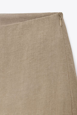 EMBROIDERED MIDI LINGERIE SKIRT - Zara фото 8