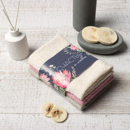 Набор махровых полотенец Этель Клевер 30?30 см - 3 шт., 340 г/м?, 100% хлопок