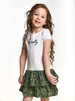 Платье для девочки UD 0797 белый/клевер - Mini maxi фото 3