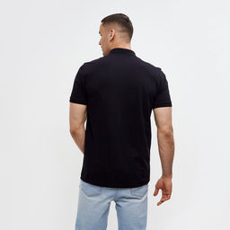 Футболка поло мужская MINAKU REGULAR FIT: чёрная, р-р 46