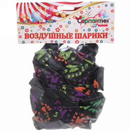 Воздушные шары 25 шт, 12"/25см "Бабочки" , микс