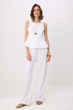 Bej More Sustainable %100 Tencel Beli Lastikli Yuksek Bel Jeans TWOSS24JE00203 - Trendyolmilla фото 43