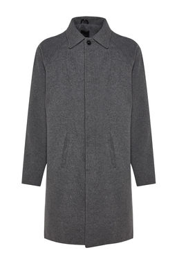TRENDYOL MAN Vizon Unisex Regular Fit Yun Kar?s?ml? Kase K?sl?k Kaban TMNAW24KB00004 - Trendyolmilla фото 14
