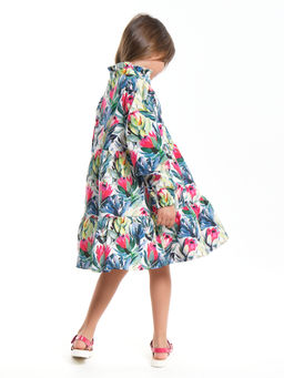 Платье нарядное хлопковое UD 7933 цветы Протея - Mini maxi фото 13