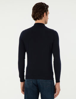 Темно-синий базовый свитер стандартной посадки - Cacharel фото 5