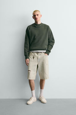 BERMUDA DENIM BAGGY FIT / Azul claro