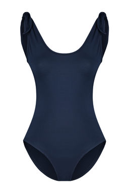 Lacivert Baglama Detayl? Havuz Yaka S?rt Dekolteli Orme Body TWOSS23BD00088 - Trendyolmilla фото 7