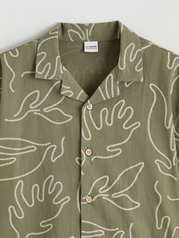 K?sa Kollu Desenli Erkek ?ocuk G?mlek