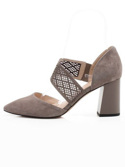 06-9000-2A-5 GRAY/BEIGE Туфли женские (натуральная замша)