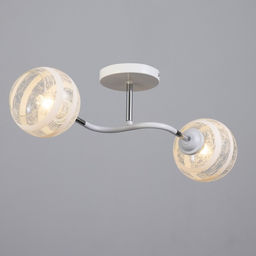 Люстра «Офелия» 2хЕ27 40 Вт бело-хромовый 48×26×27 см BayerLux