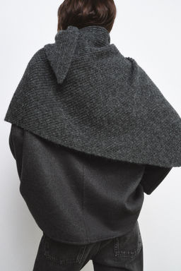 WOOL BLEND BLAZER WITH SCARF ZW COLLECTION - Zara фото 4